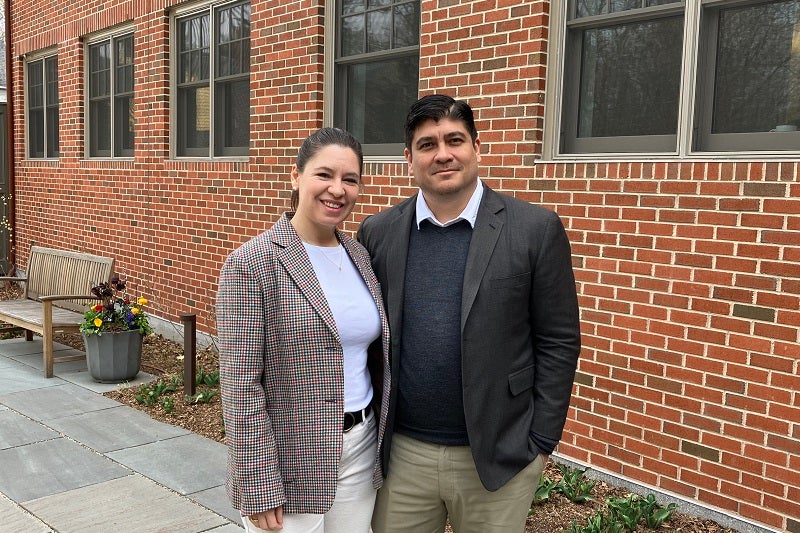 Former President Carlos Alvarado Quesada and former First Lady Claudia Dobles Camargo of Costa Rica