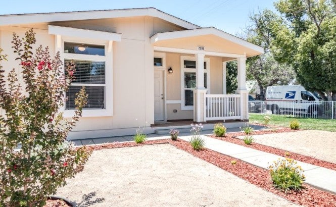 A manufactured home in San Bernardino, California.