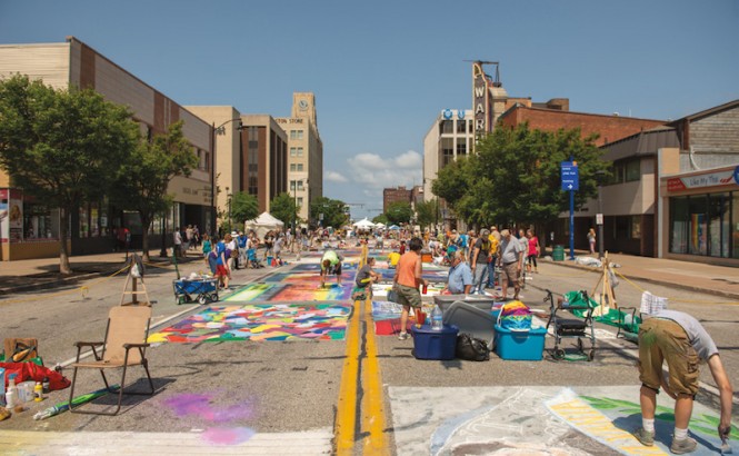 The Erie Downtown Development Corporation, a nonprofit in Erie, Pennsylvania, has increased Erie’s revitalization capacity and redevelopment funding—and also sponsors the annual Celebrate Erie festival, which traditionally includes this community-driven “Chalk Walk.”  