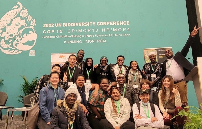 A group of people at the COP15 biodiversity conference in 2022