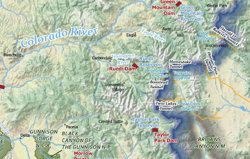 Colorado River Dams Map