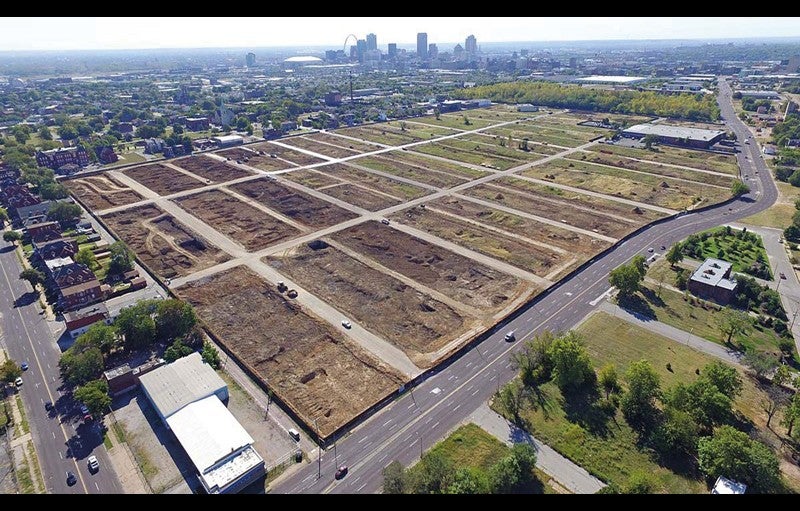 Crédito: Chris Lee/St. Louis Post-Dispatch/Polaris Vista aérea de lotes baldíos en las afueras de la ciudad de St. Louis, Misuri