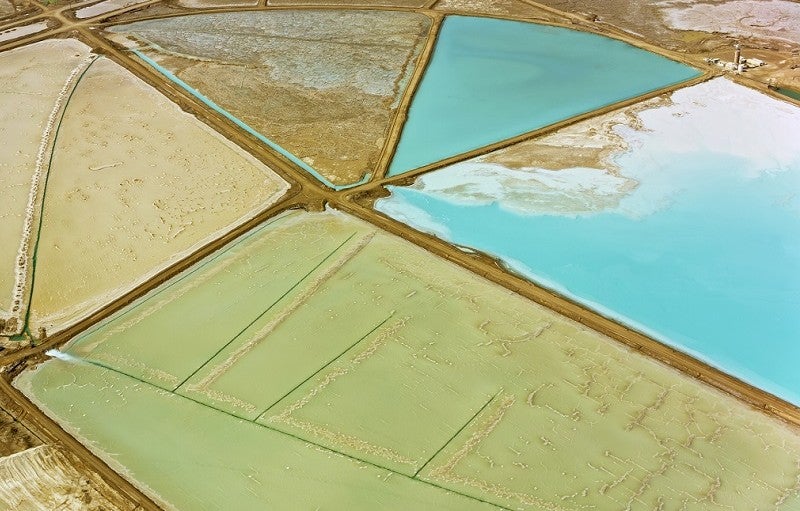 Credit: simonkr via E+/Getty Images Silver Peak lithium mine, Nevada