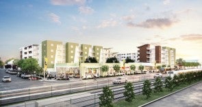 Developed by Abode Communities in partnership with landowner T.R.U.S.T. South LA, Rolland Curtis Gardens—a mixed-use, transit-rich development along Metro’s Expo/Vermont rail line—is expected to provide 140 affordable family homes in a culturally rich, historic South Los Angeles neighborhood. Credit: Courtesy of Abode Communities Rolland Curtis Gardens, a mixed-use, transit-rich development along Metro’s Expo/Vermont rail line, is expected to provide 140 affordable family homes in a culturally rich, historic South Los Angeles neighborhood.